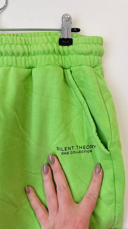 Silent Theory Lime Green Sweat Shorts - Size L