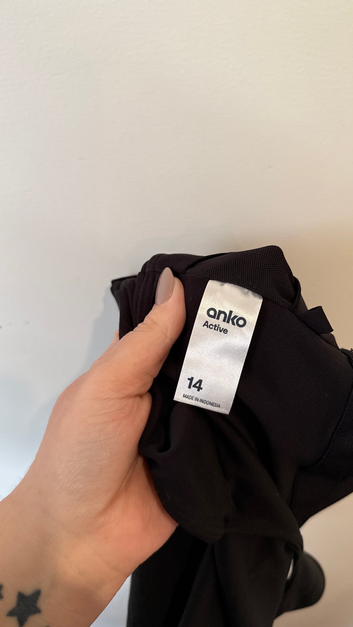 Anko Active Black Crop Tank - Size 14