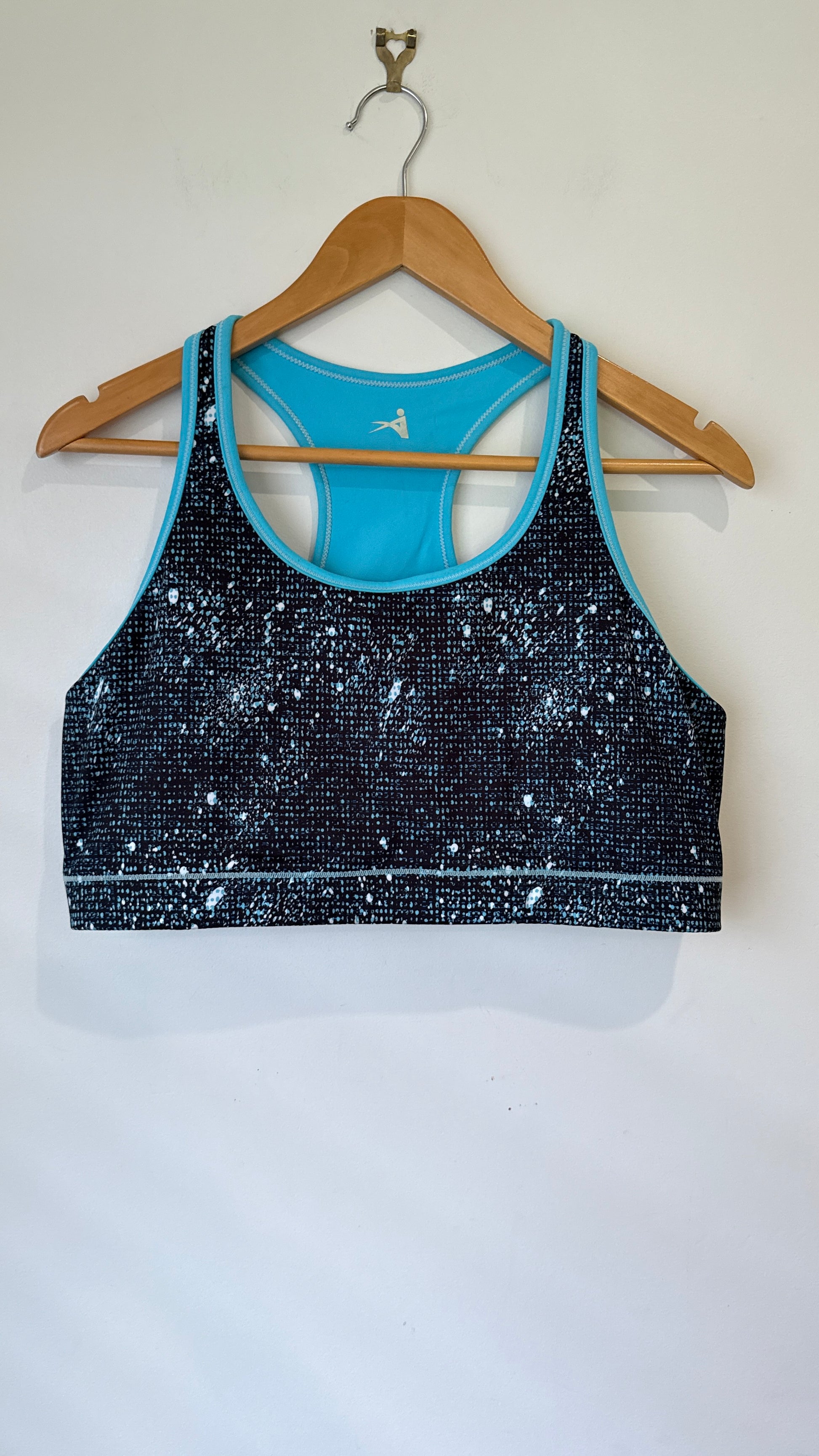 Active Intent Blue Print Sports Bra - Size 2XL