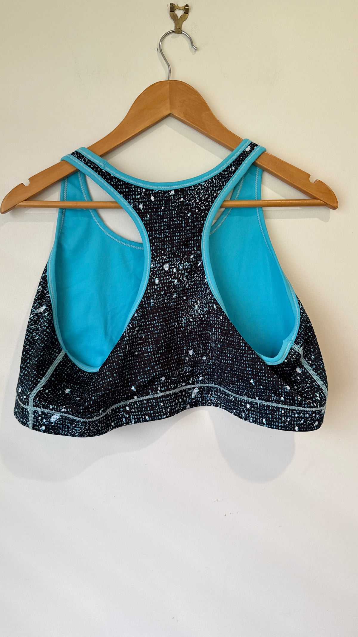Active Intent Blue Print Sports Bra - Size 2XL