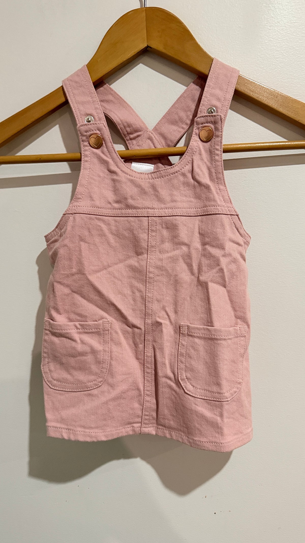 Teeny Weeny Pink Corduroy Pinafore Dress - Size 0 (6-12 Months)