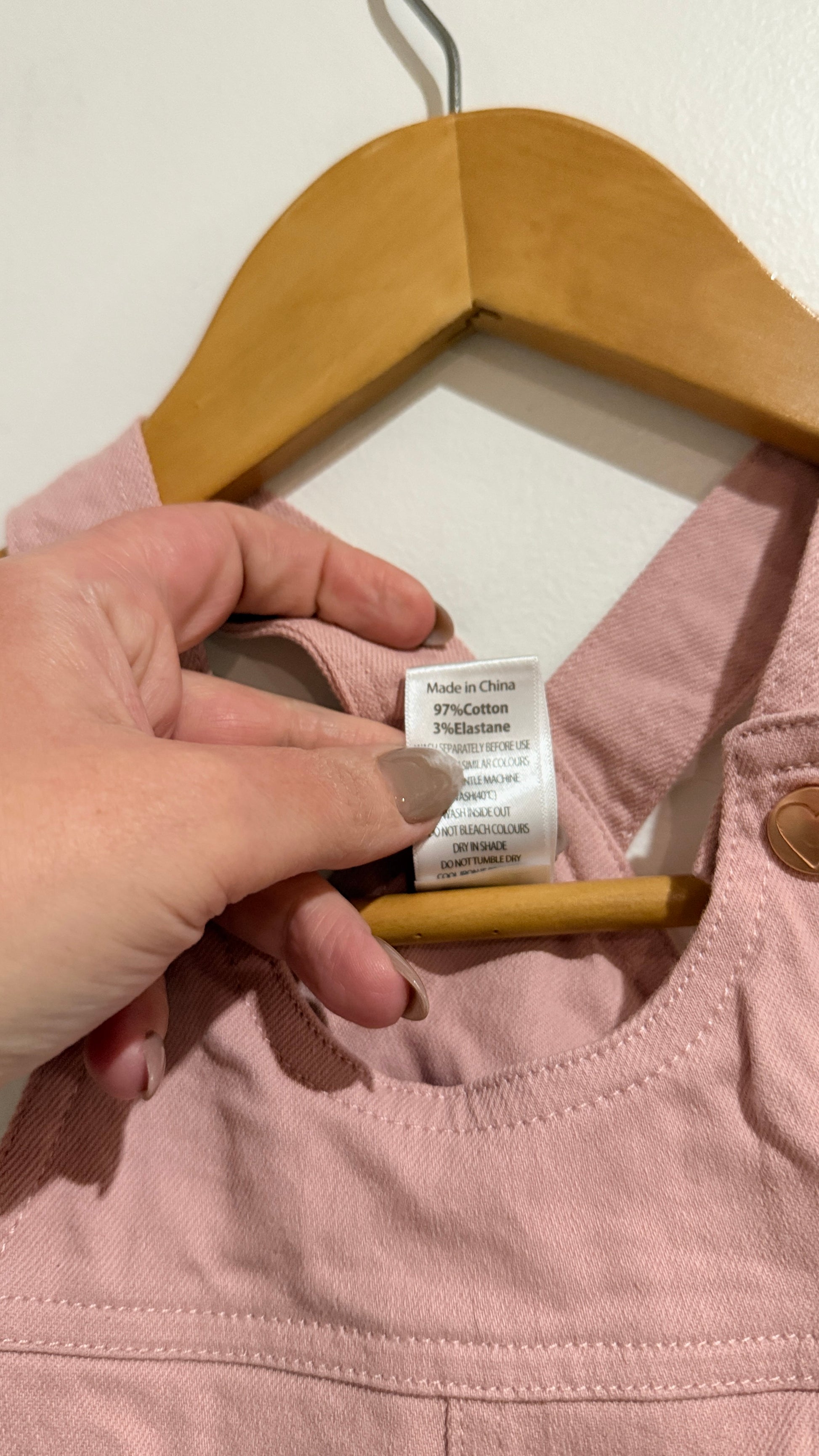 Teeny Weeny Pink Corduroy Pinafore Dress - Size 0 (6-12 Months)
