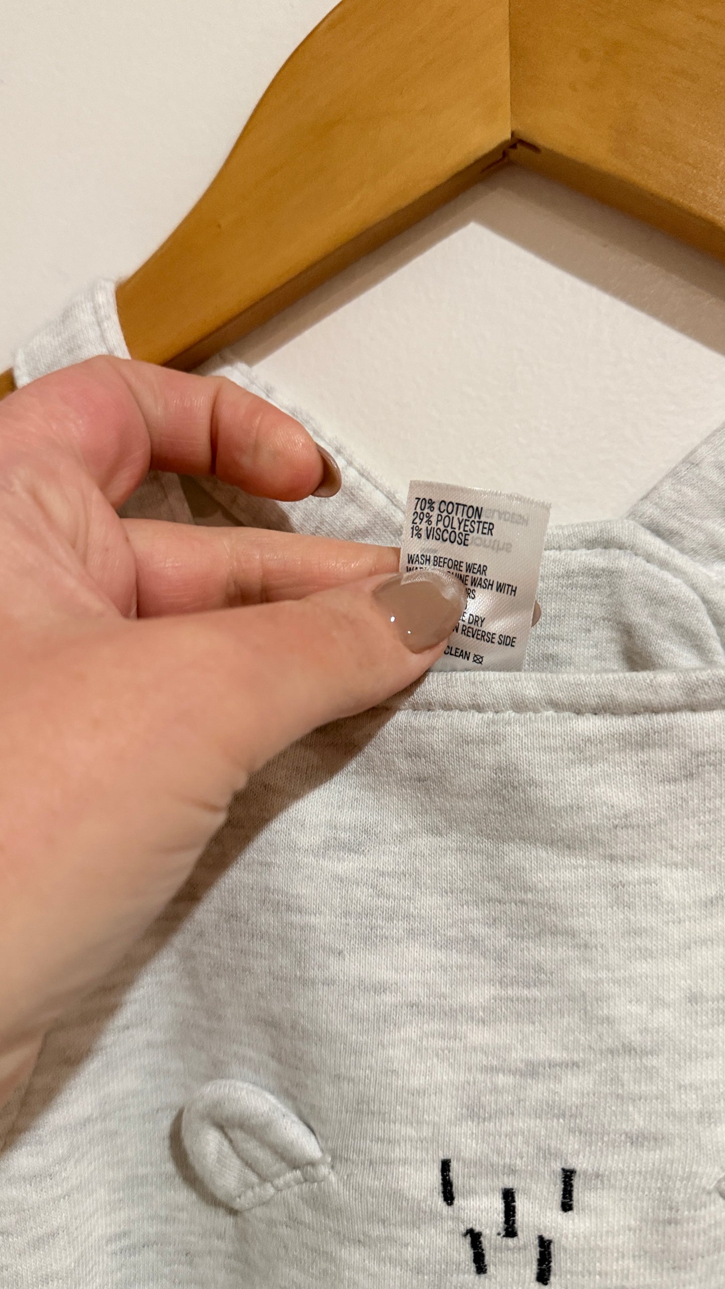 Anko Baby Grey Bear Dungarees - Size 2