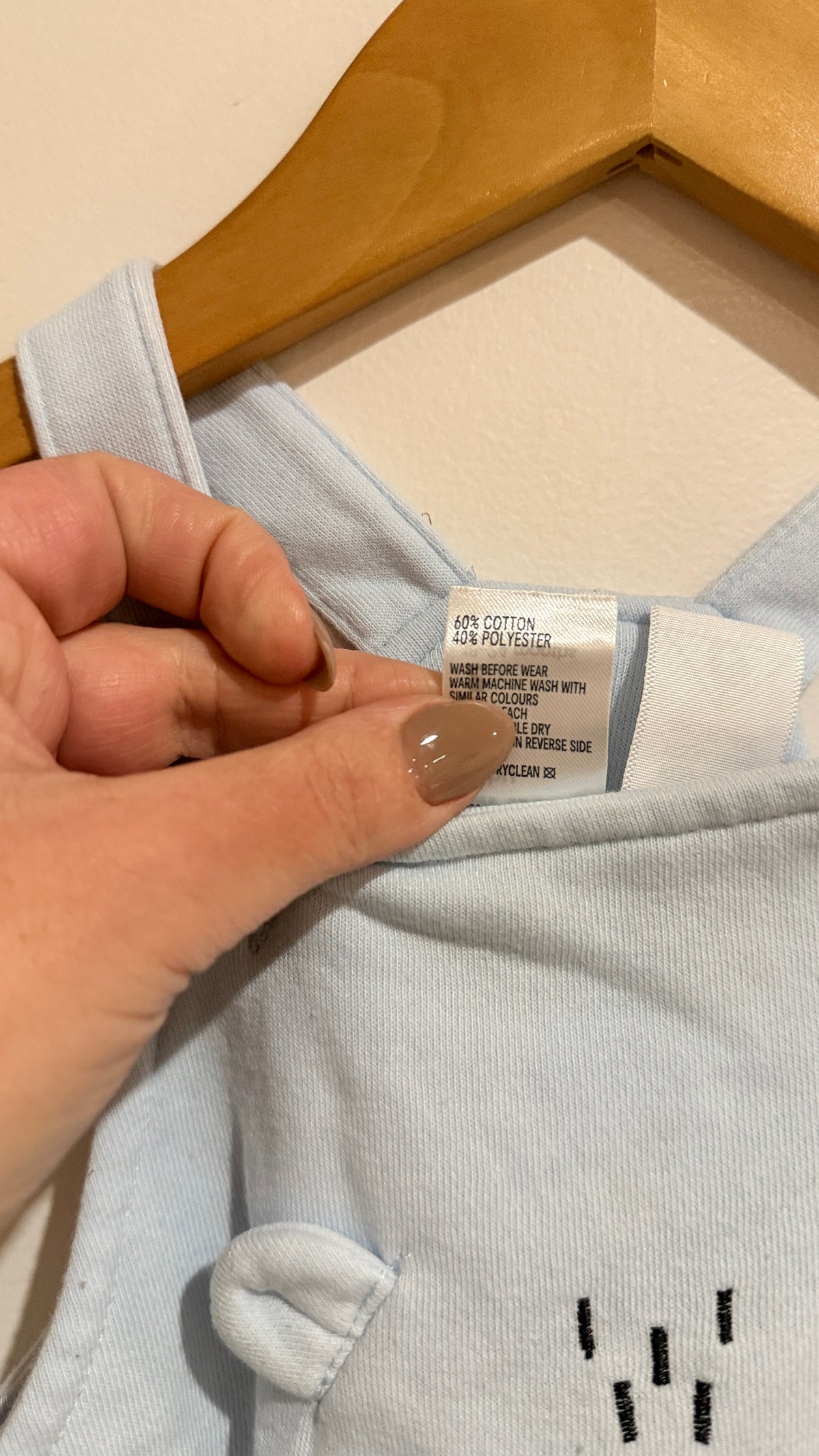 Anko Baby Blue Bear Dungarees - Size 2