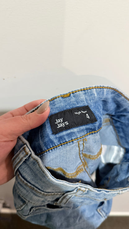 Jay Jays High Rise Denim Shorts - Size 4