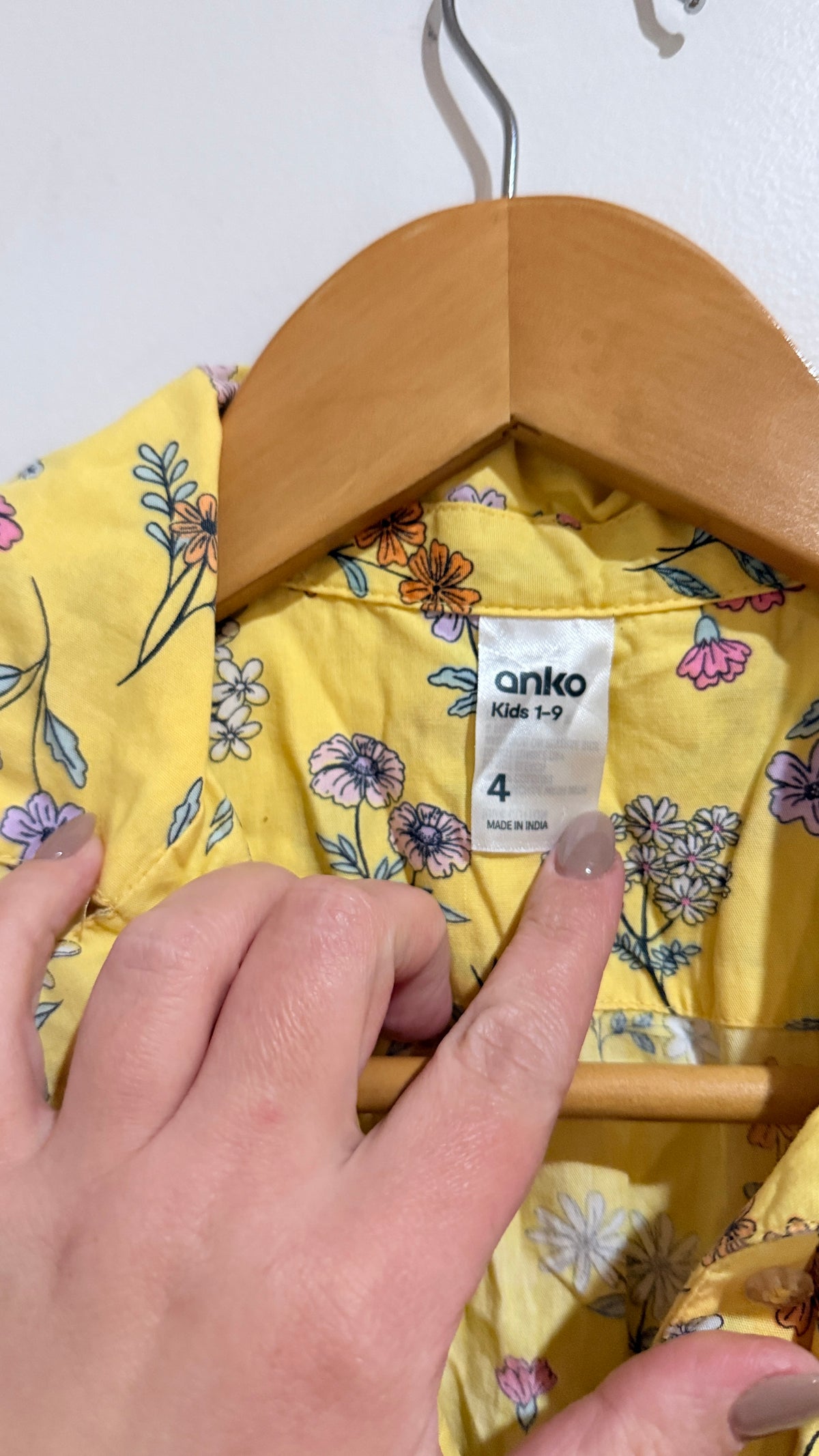 Anko Kids Yellow Floral Playsuit - Size 4