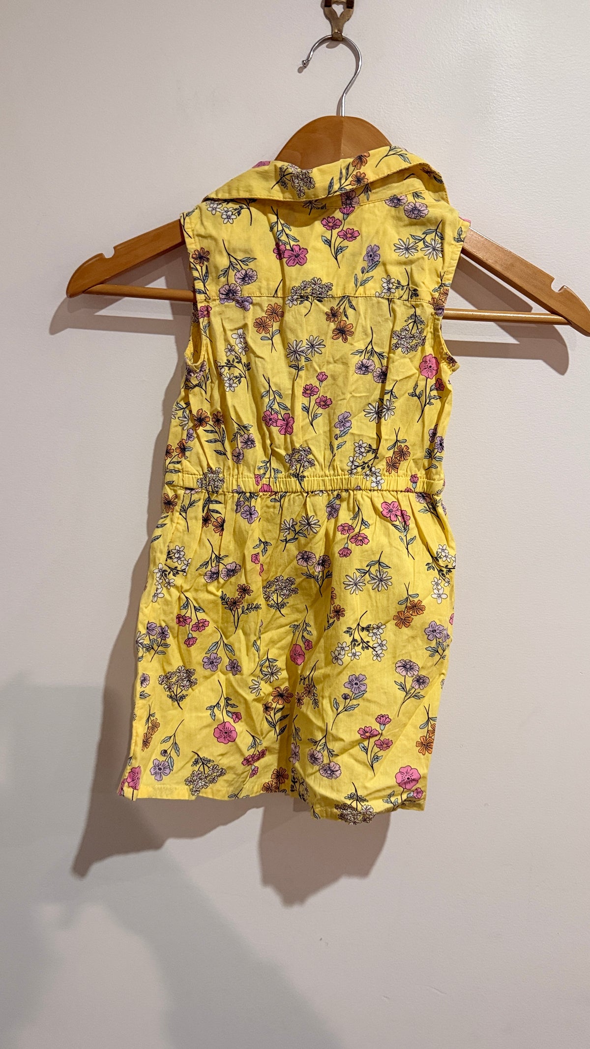 Anko Kids Yellow Floral Playsuit - Size 4
