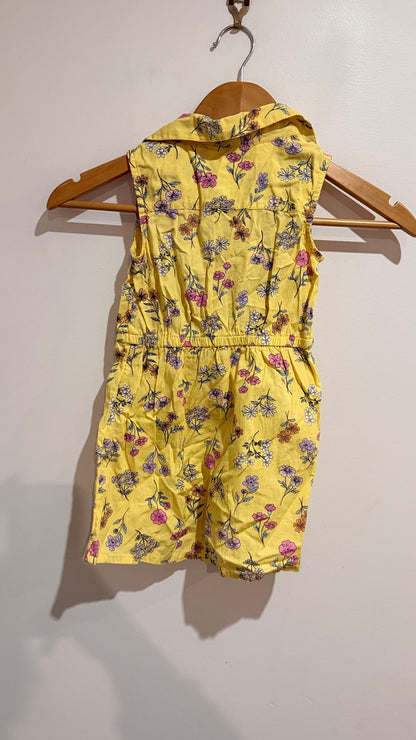 Anko Kids Yellow Floral Playsuit - Size 4