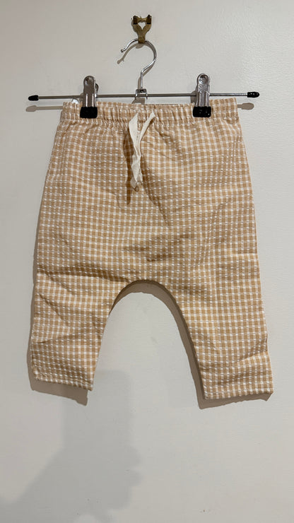 Baby Baby Beige Gingham Pants - Size 0 (6-12 Months)