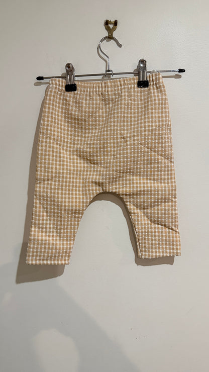 Baby Baby Beige Gingham Pants - Size 0 (6-12 Months)