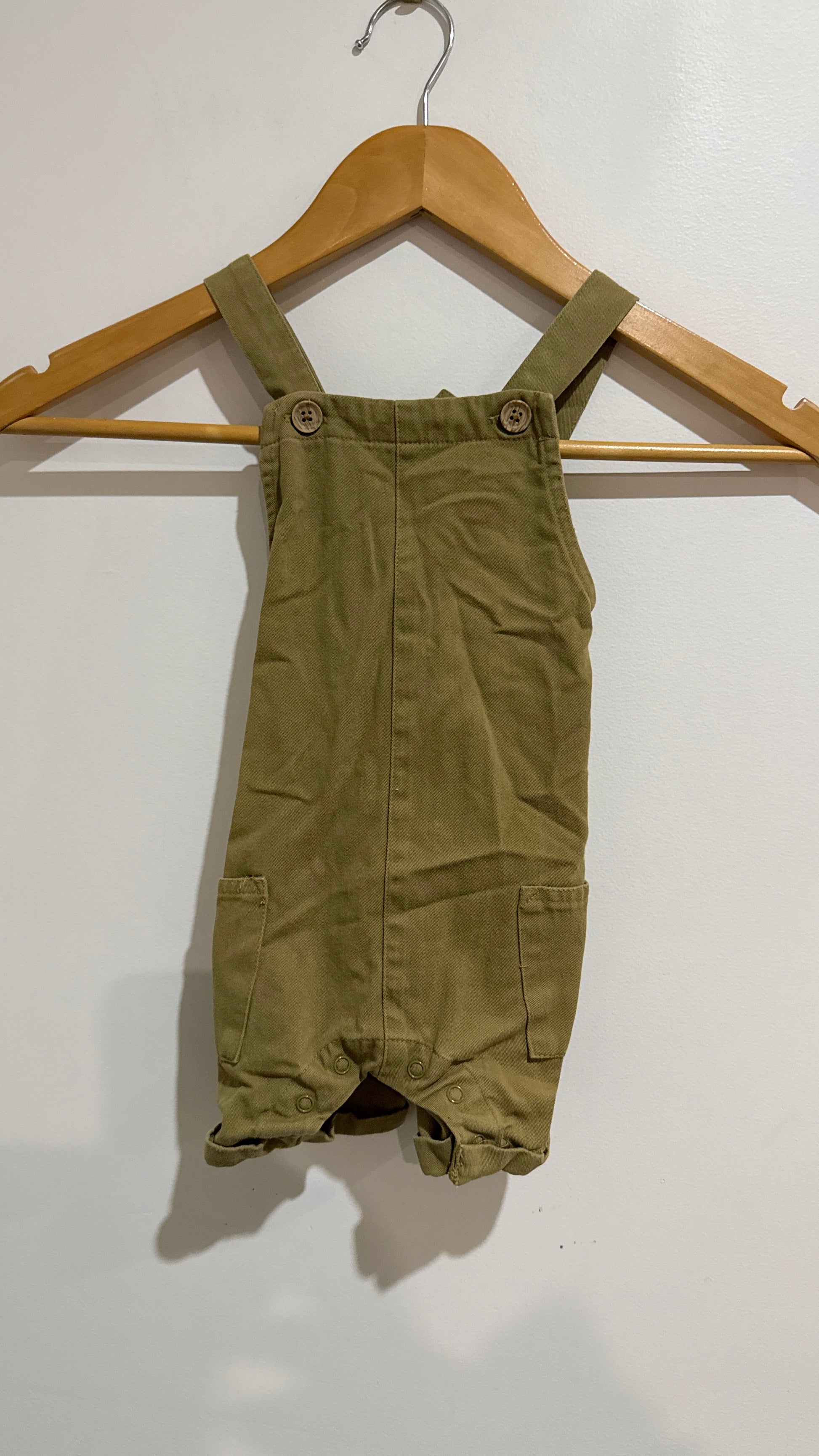 Baby Baby Khaki Corduroy Overalls - Size 0 (6-12 Months)