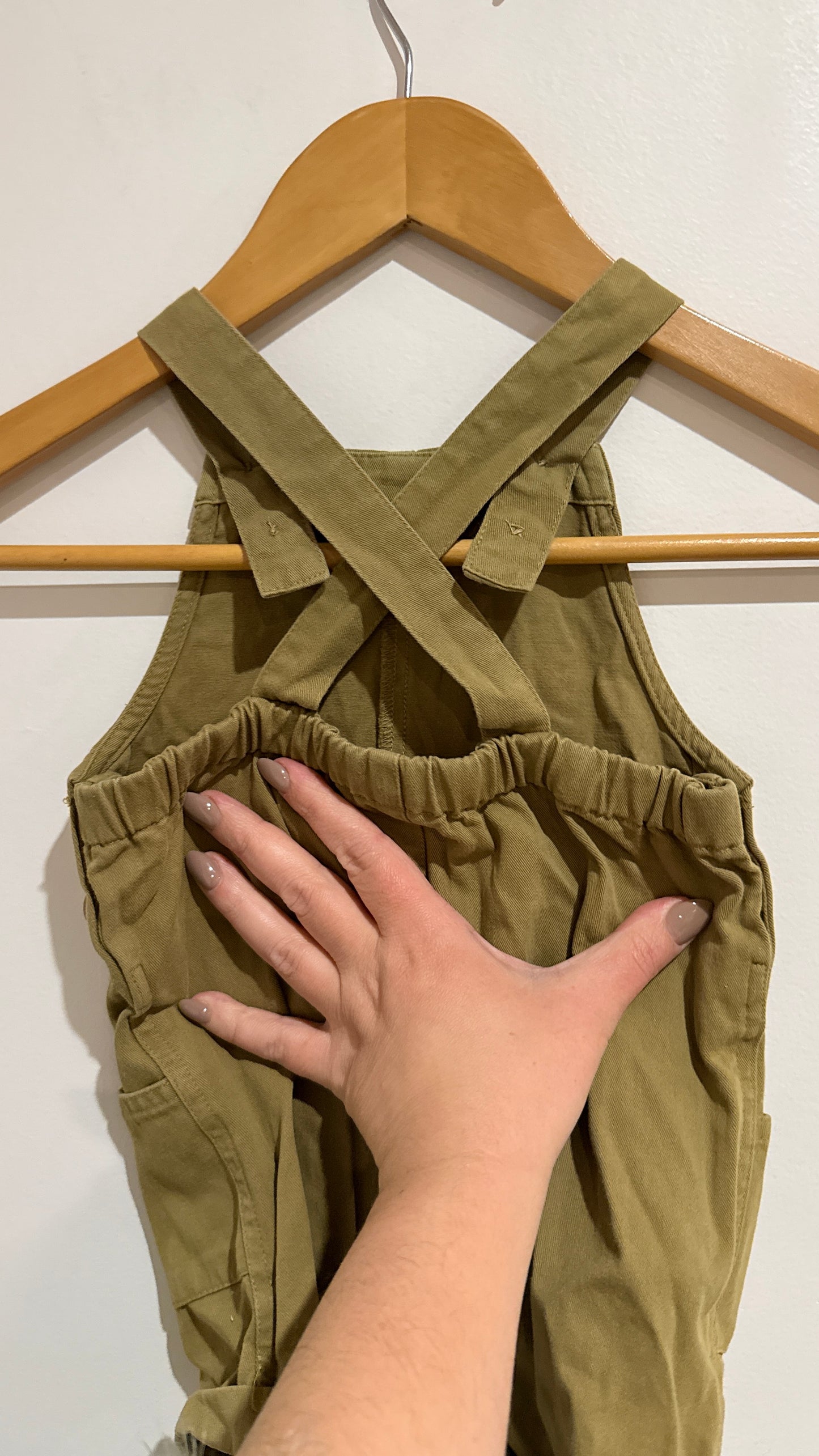 Baby Baby Khaki Corduroy Overalls - Size 0 (6-12 Months)