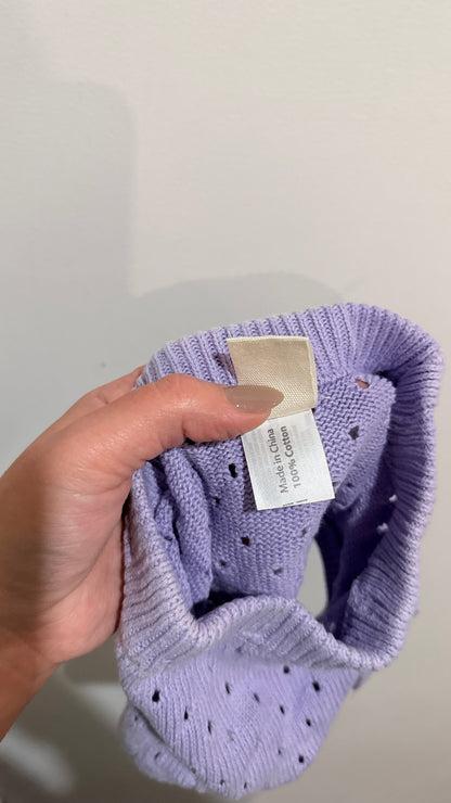 Little Bundle Lilac Pointelle Knit Bloomers - Size 0 (6-12 Months)