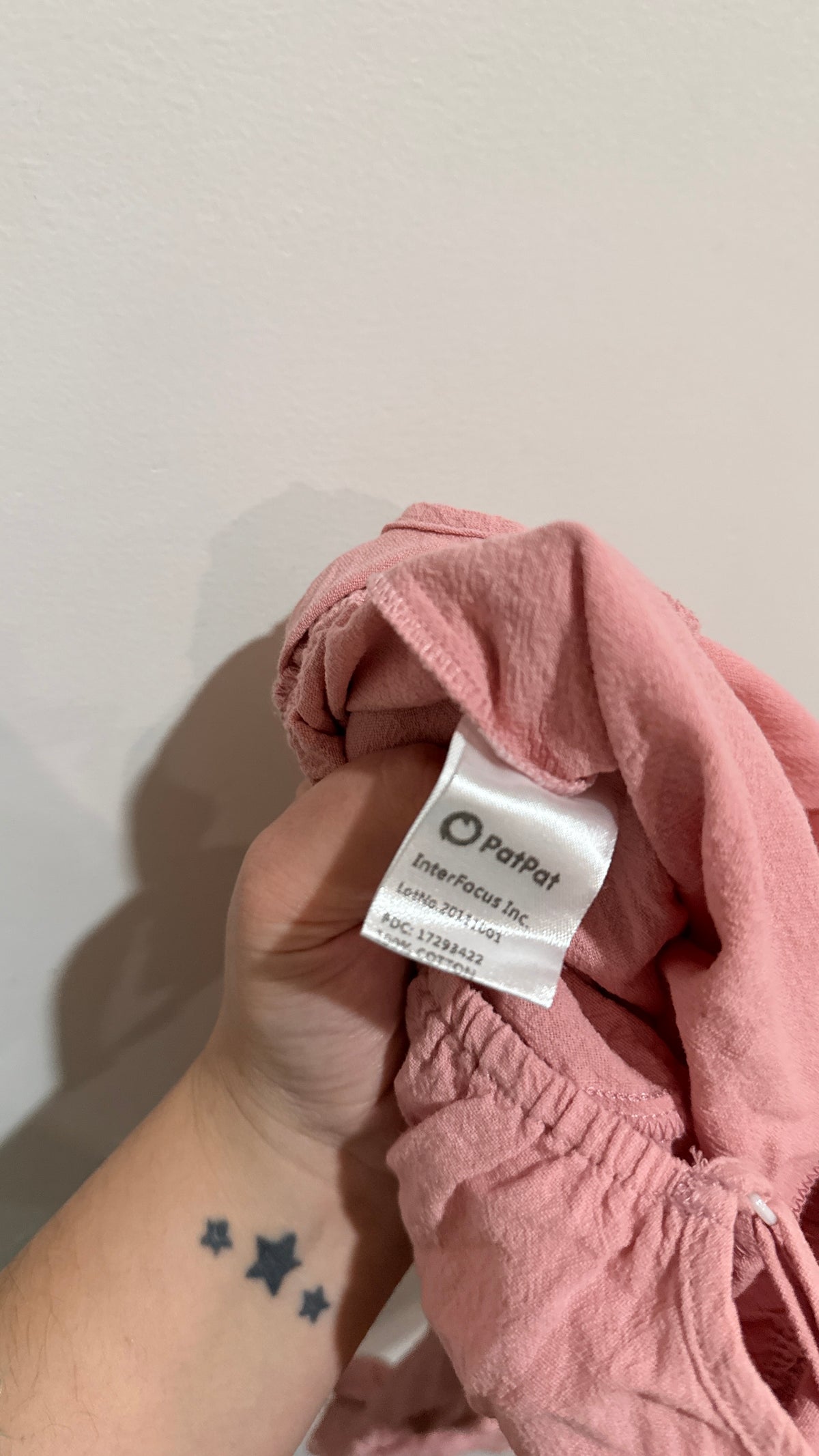 PatPat Dusty Pink Strappy Romper - Size 6-9 Months