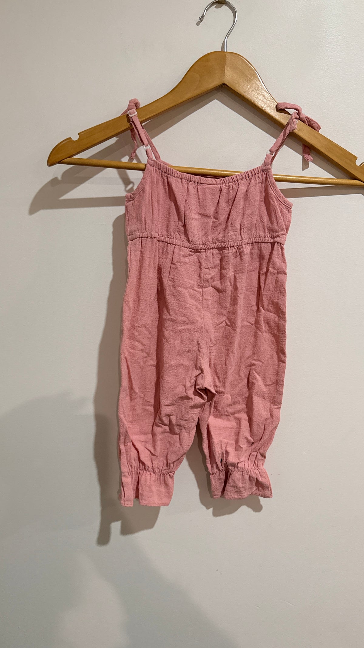 PatPat Dusty Pink Strappy Romper - Size 6-9 Months