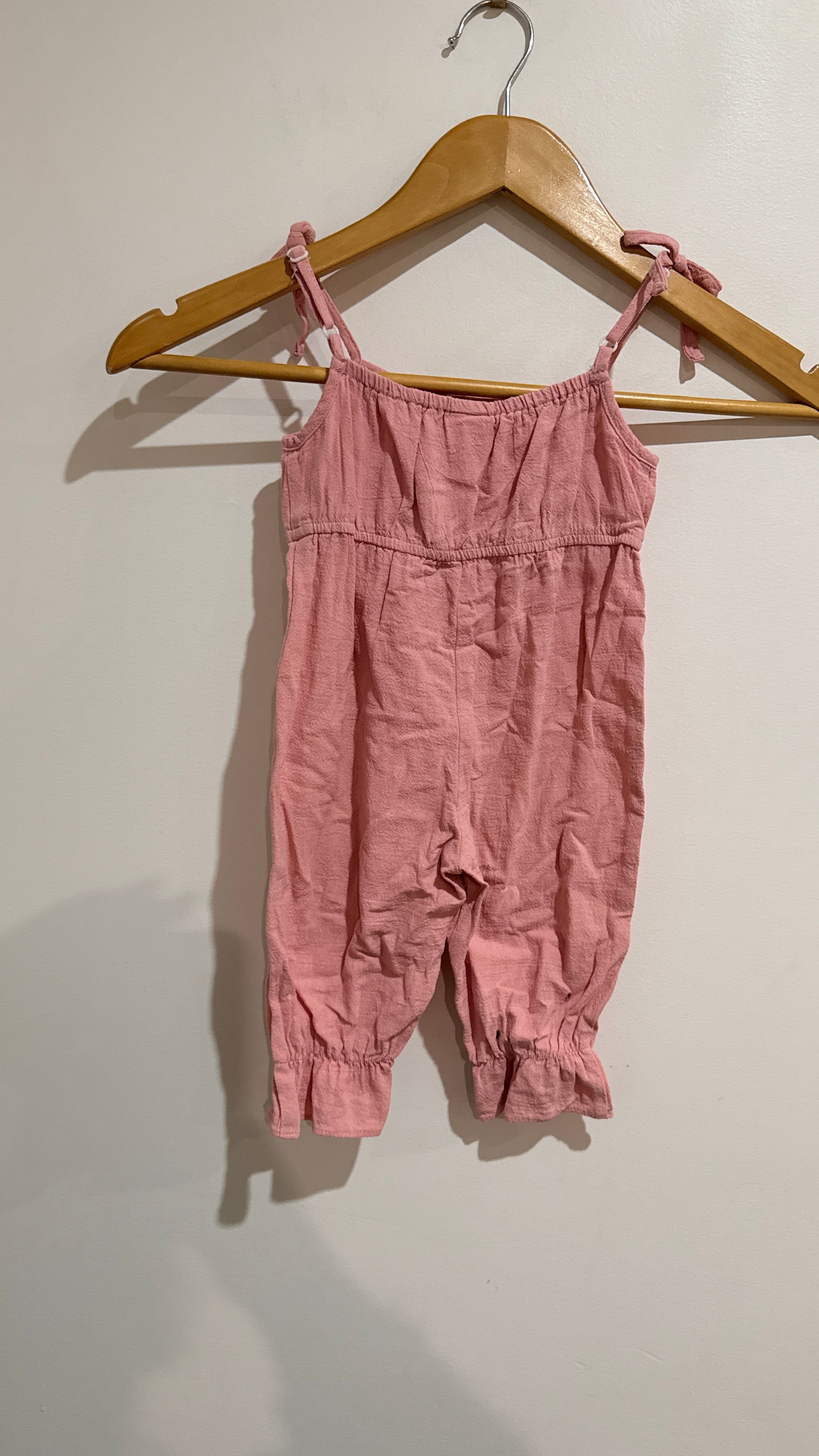 PatPat Dusty Pink Strappy Romper - Size 6-9 Months