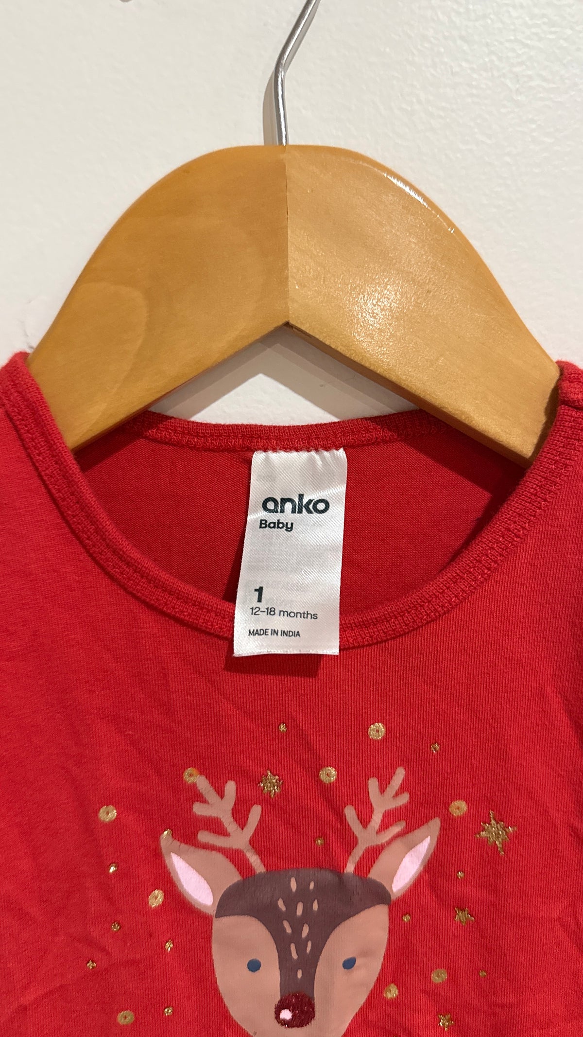 Anko Baby Red Reindeer Tutu Dress - Size 1 (12-18 Months)