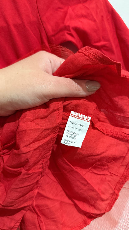 PatPat Red Reindeer Tulle Dress - Size 9-12 Months