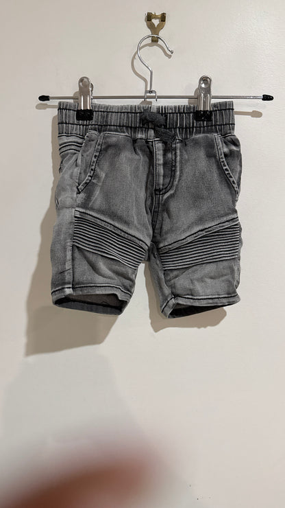 Cotton On Baby Grey Wash Denim Pants - Size 0 (6-12 Months)