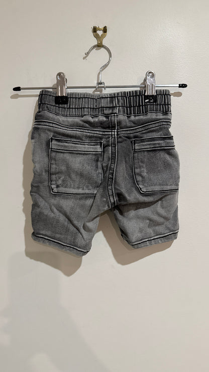 Cotton On Baby Grey Wash Denim Pants - Size 0 (6-12 Months)