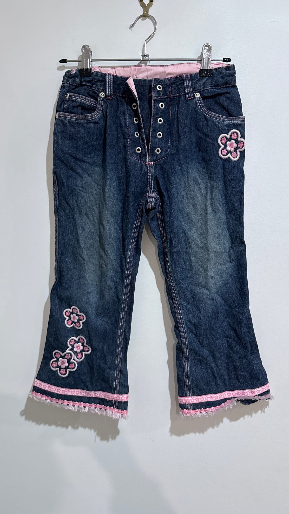 Pumpkin Patch Denim Jeans with Pink Trim - Size 10