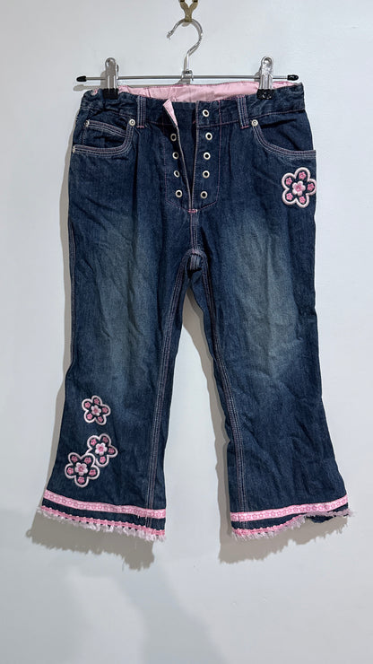 Pumpkin Patch Denim Jeans with Pink Trim - Size 10