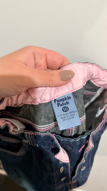 Pumpkin Patch Denim Jeans with Pink Trim - Size 10