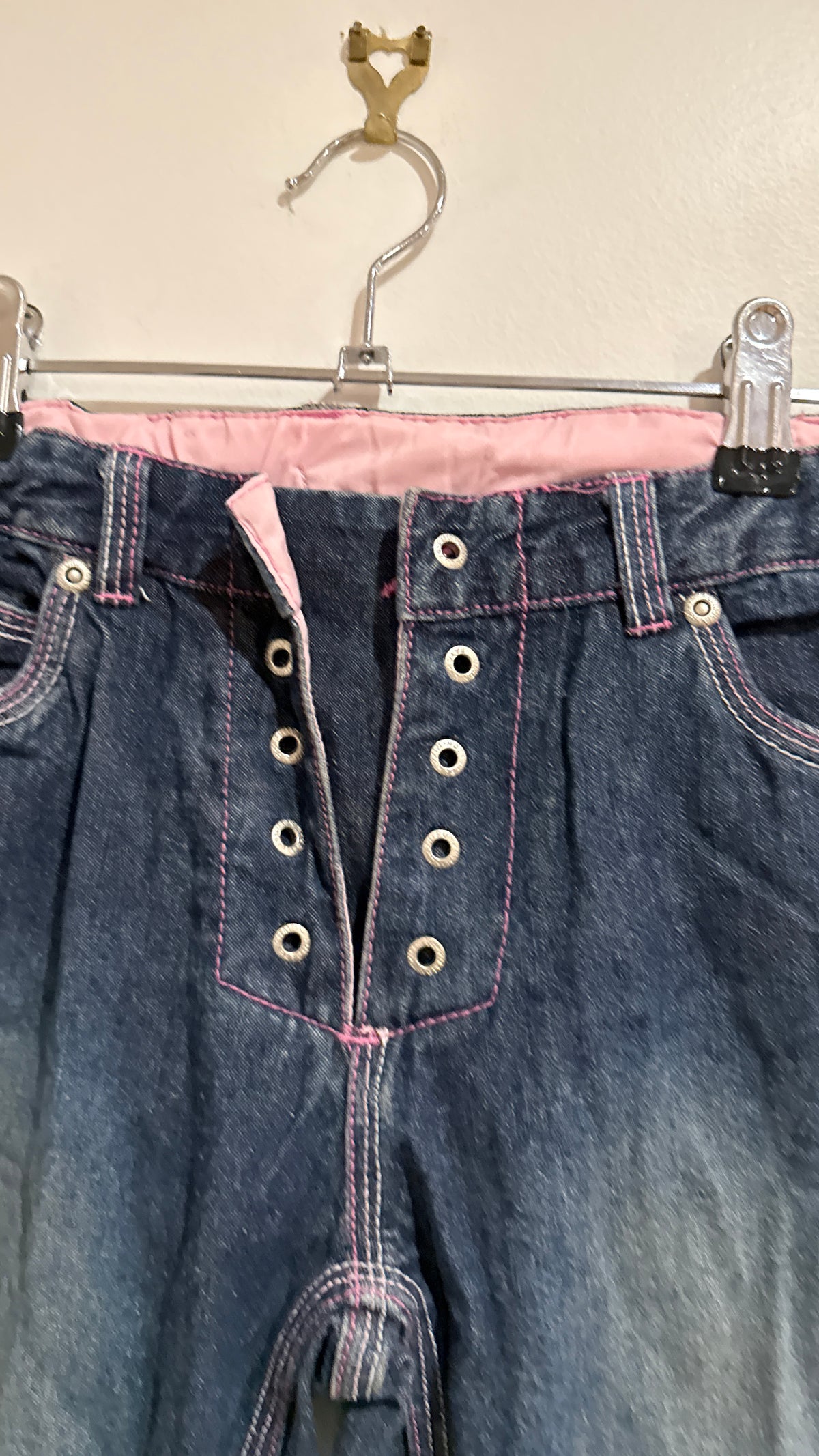Pumpkin Patch Denim Jeans with Pink Trim - Size 10