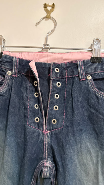 Pumpkin Patch Denim Jeans with Pink Trim - Size 10