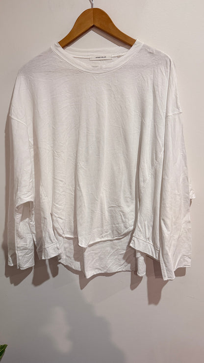 Steady Seller One Size White Oversized Long Sleeve Top