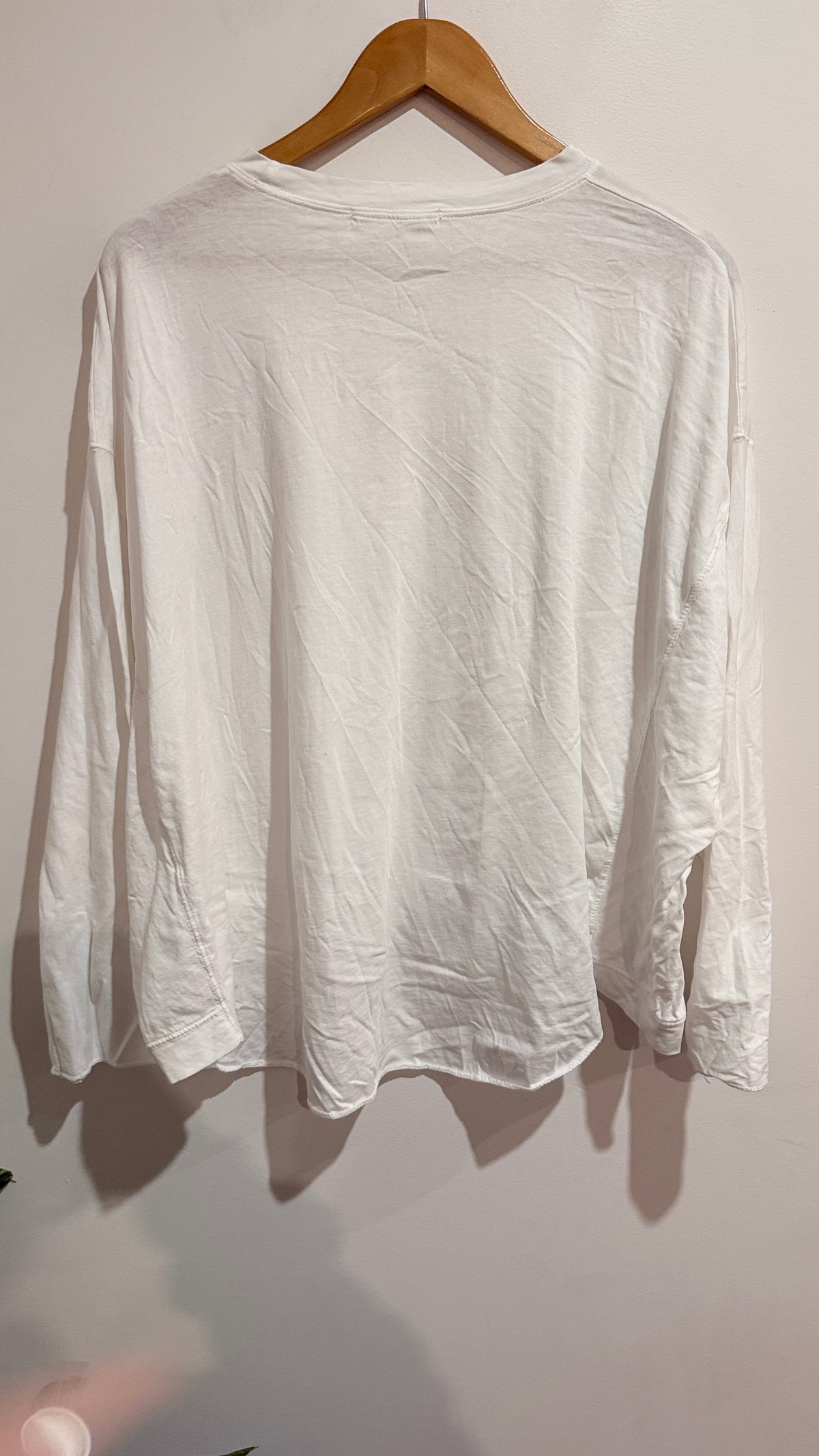 Steady Seller One Size White Oversized Long Sleeve Top
