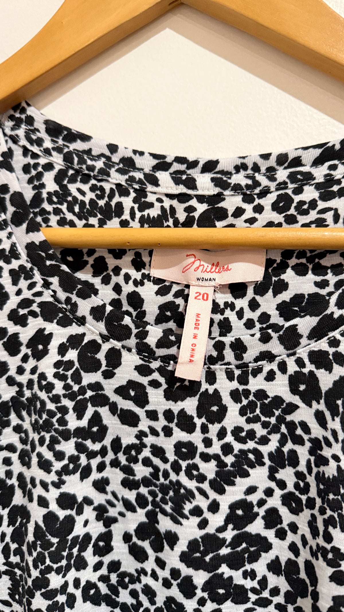 Millers Woman Animal Print Long Sleeve Top - Size 20