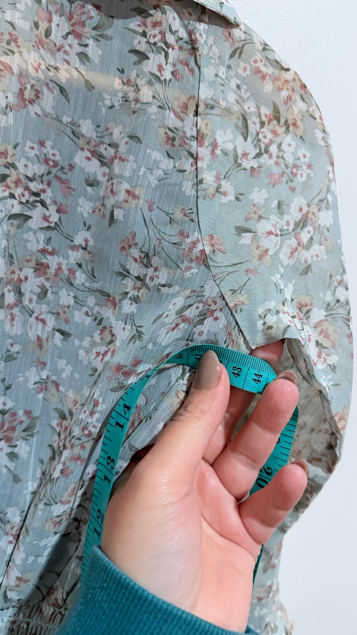 Sage Floral Tie Waist Wrap Crop Top - 43cm underarm