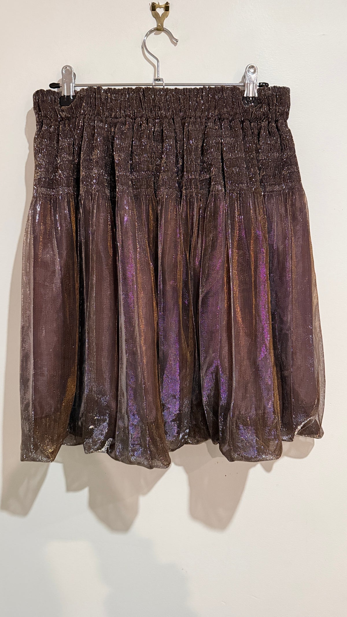 Half Naked (Made in NZ) Metallic Tiered Skirt - Size 12