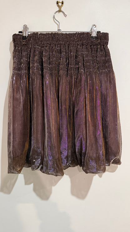 Half Naked (Made in NZ) Metallic Tiered Skirt - Size 12
