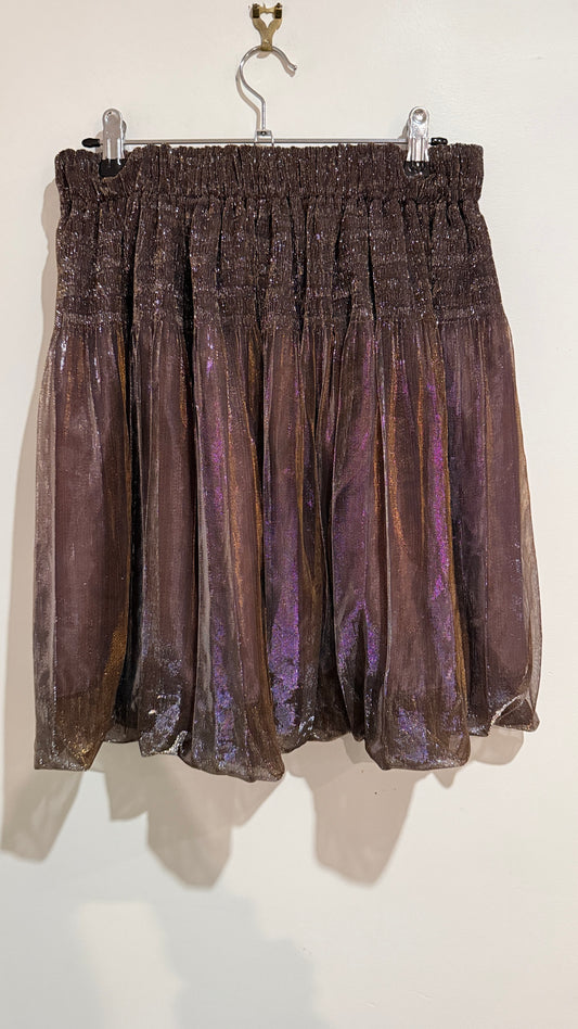 Half Naked (Made in NZ) Metallic Tiered Skirt - Size 12