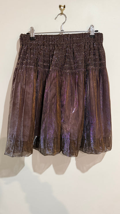 Half Naked (Made in NZ) Metallic Tiered Skirt - Size 12