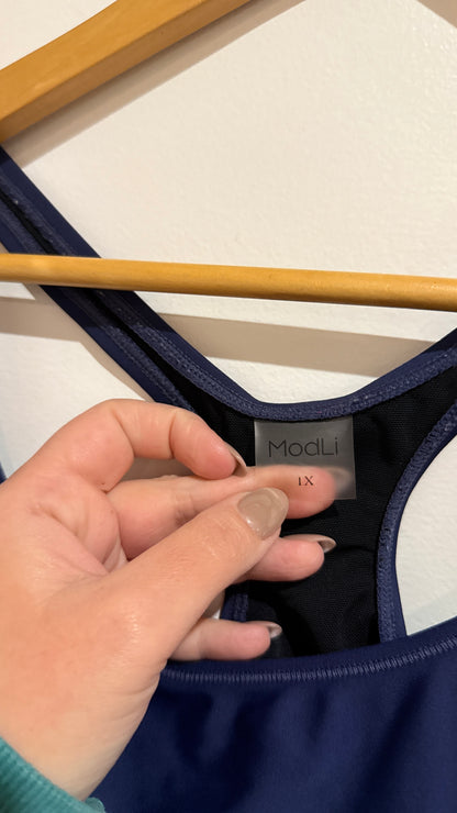 ModLi Size 1X Racerback Sports Crop Top