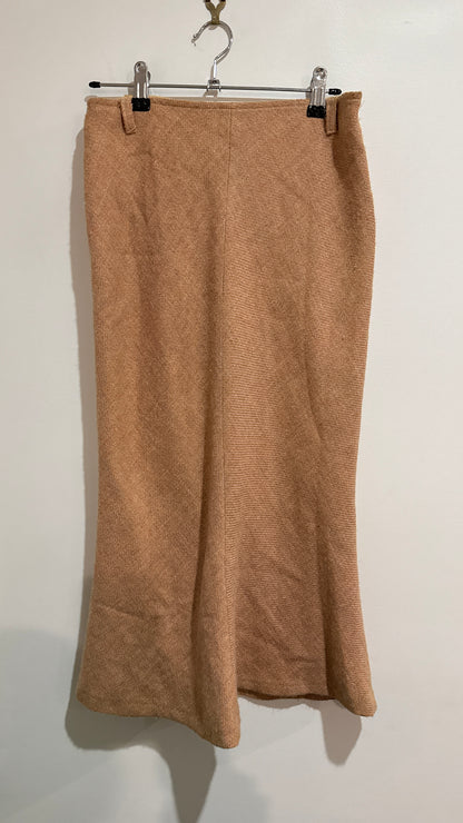 Kookaï Size 38 Wool Blend Flared Midi Skirt - 71cm waist