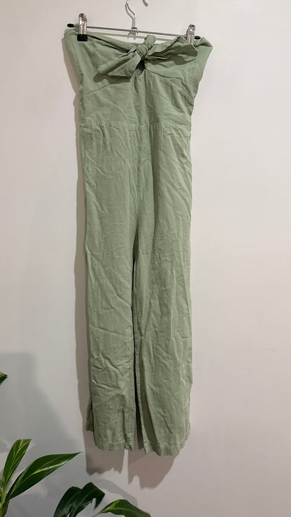 Sage Green Strapless Jumpsuit - 35cm u/arm