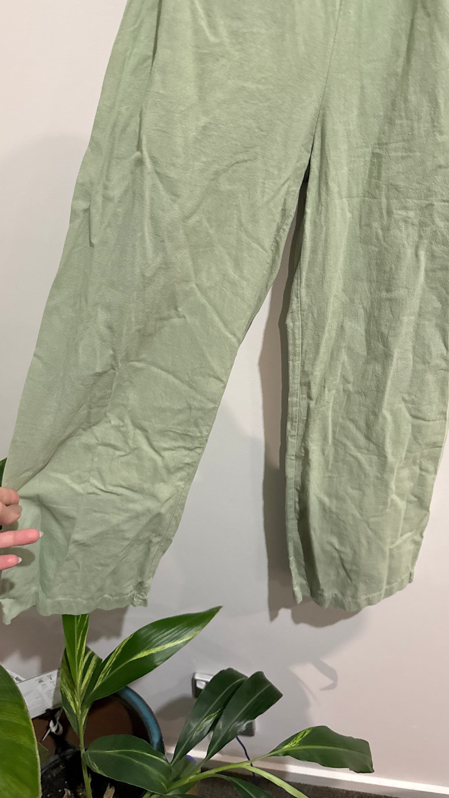 Sage Green Strapless Jumpsuit - 35cm u/arm