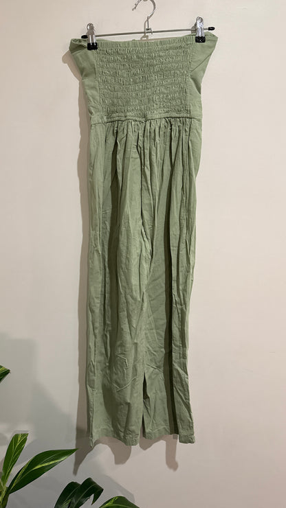 Sage Green Strapless Jumpsuit - 35cm u/arm