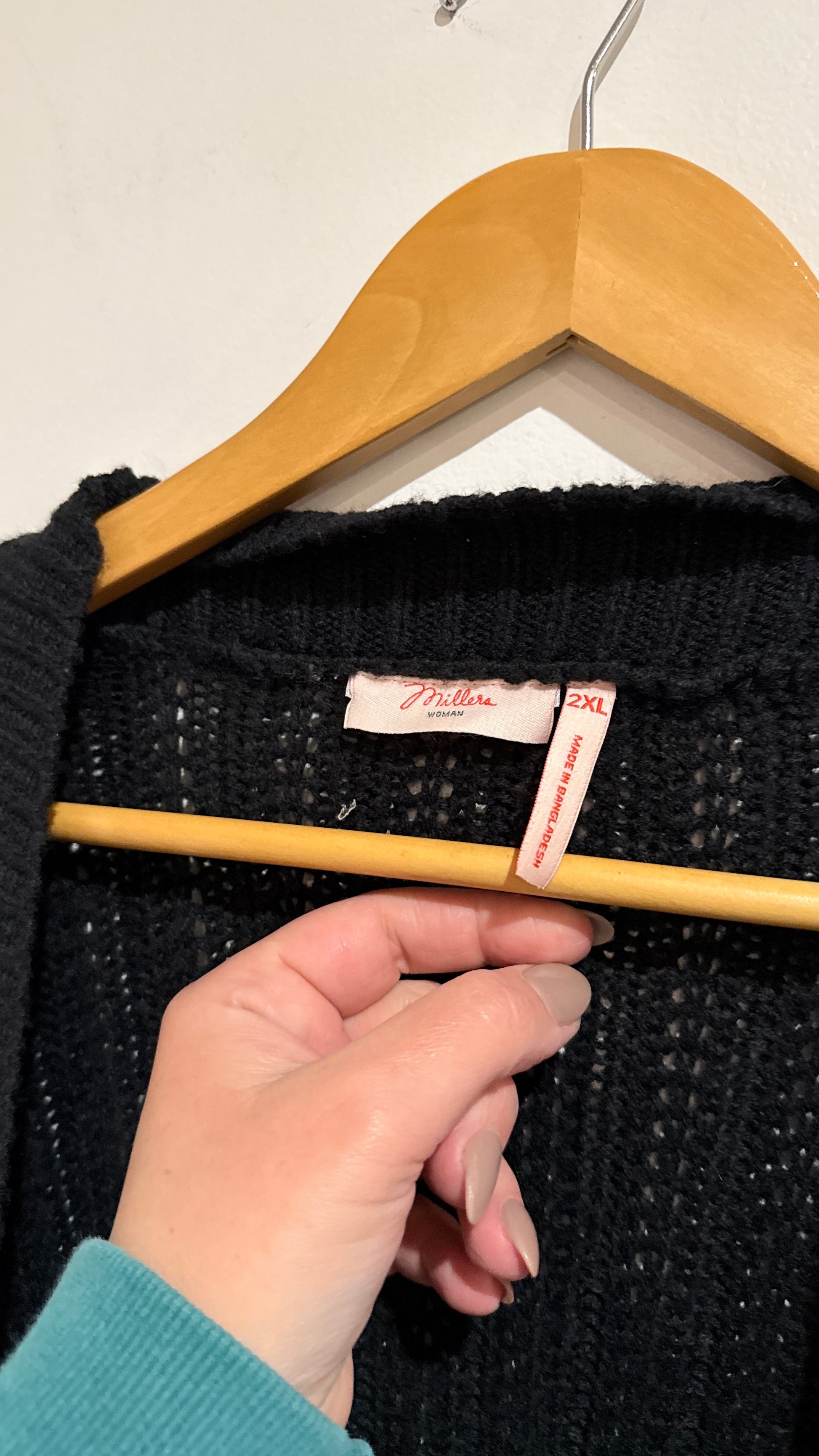 Millers Size 2XL Chunky Knit Open Cardigan