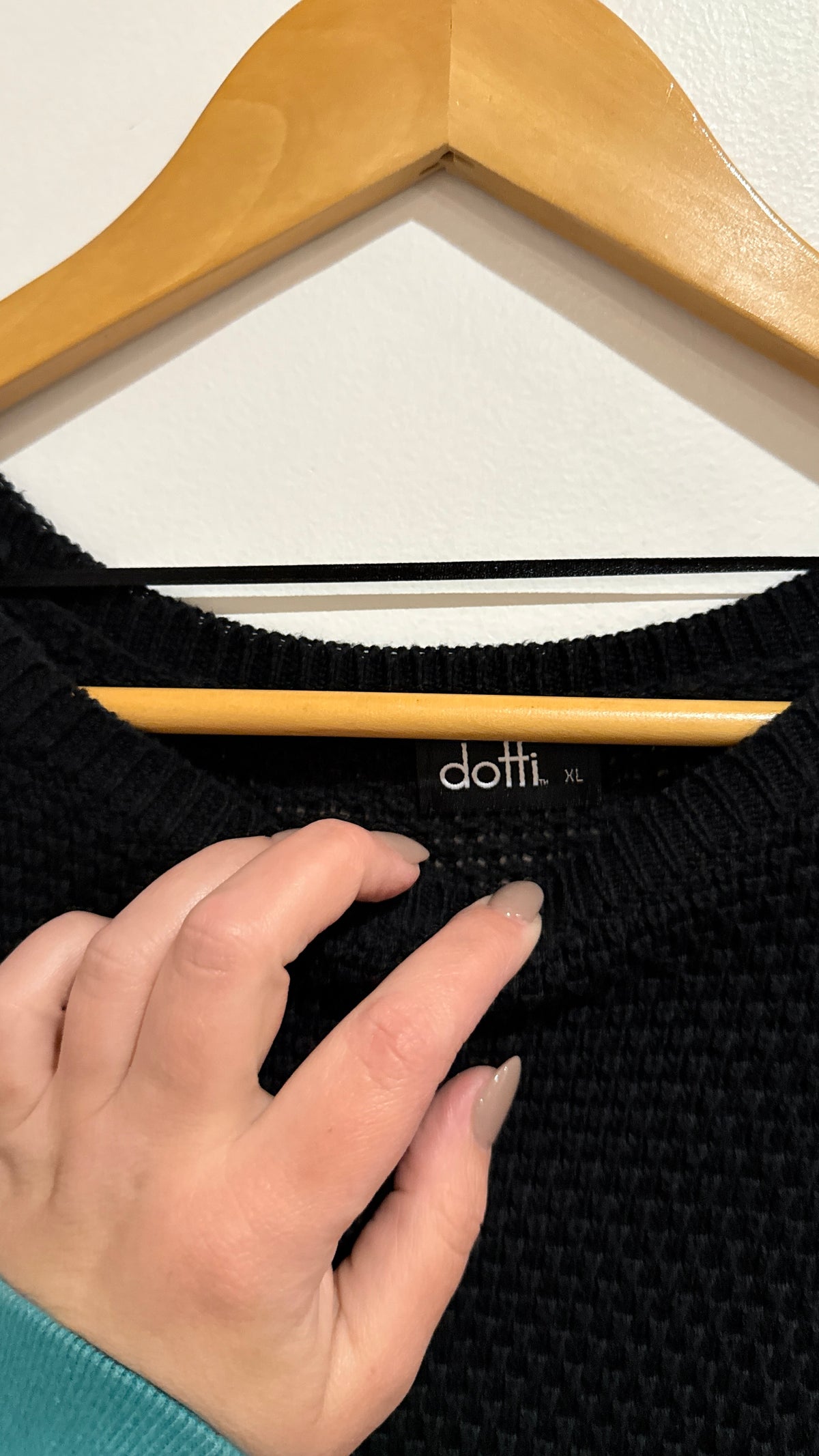 Dotti Size XL Textured Knit Sweater
