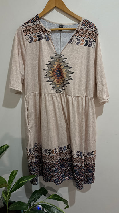 Emery Rose Size 4XL Aztec Print Dress