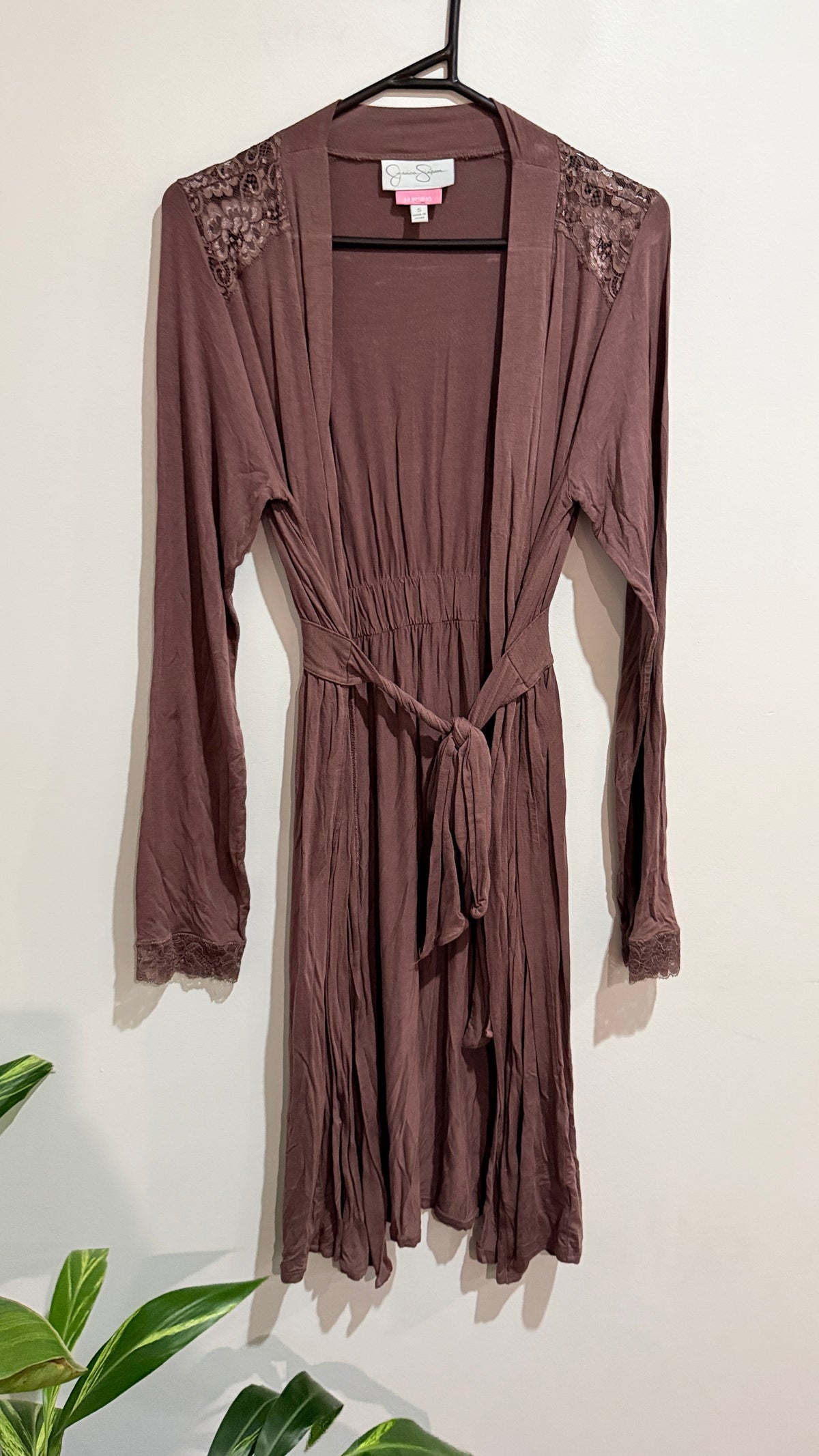 Jessica Simpson Size S Lace Trim Nursing Robe
