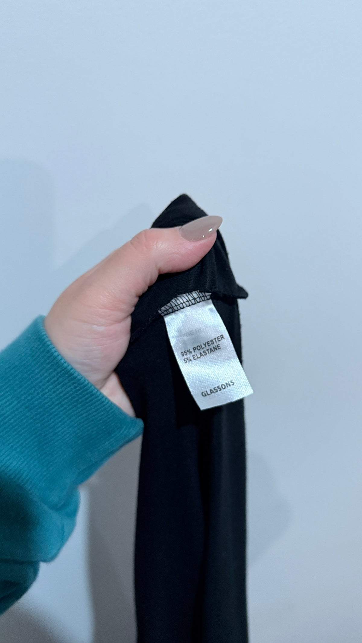 Glassons Size S Black Tiered Long Sleeve Dress