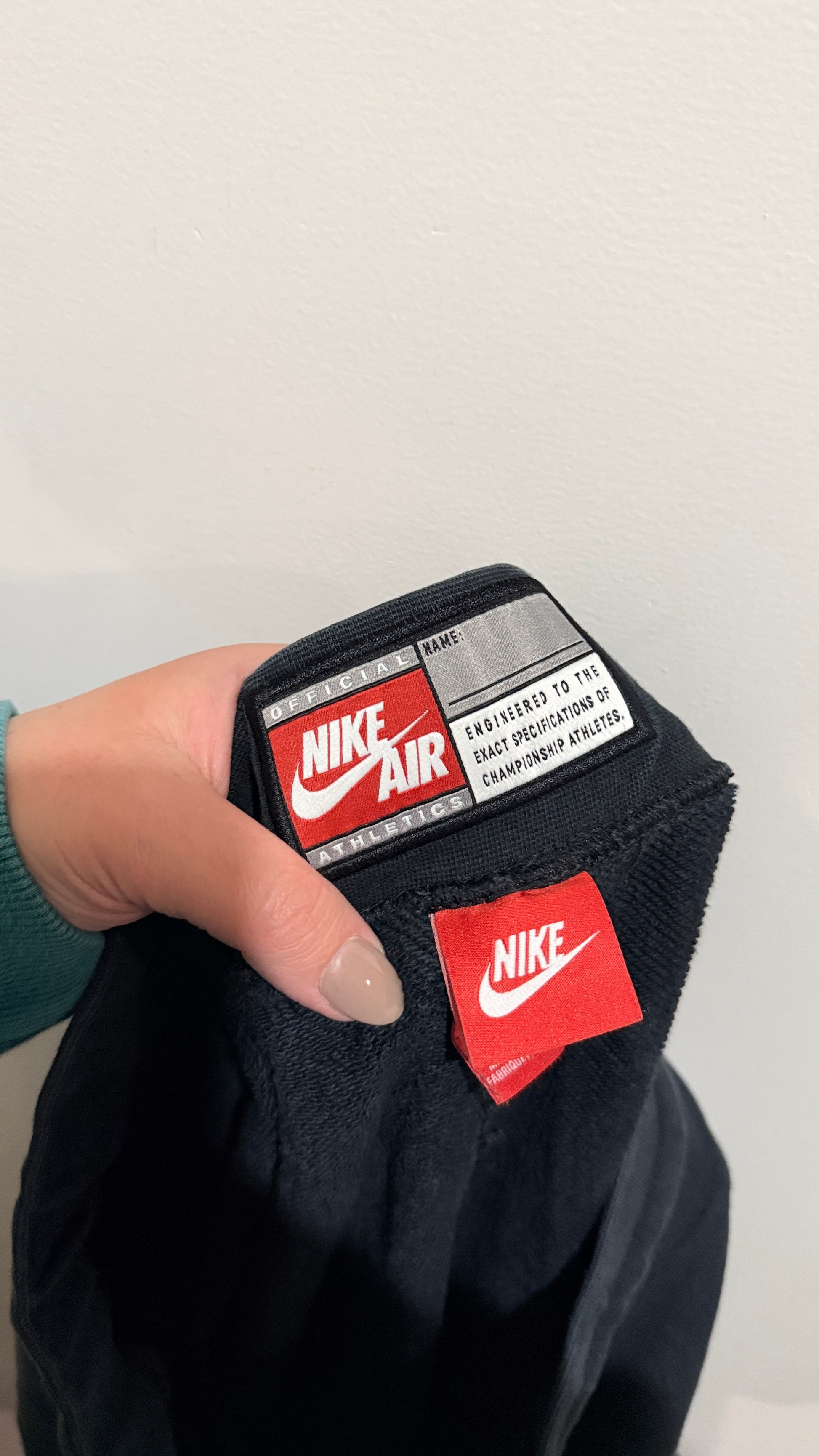 Nike Air Size M Black Fleece Graphic Panel Shorts
