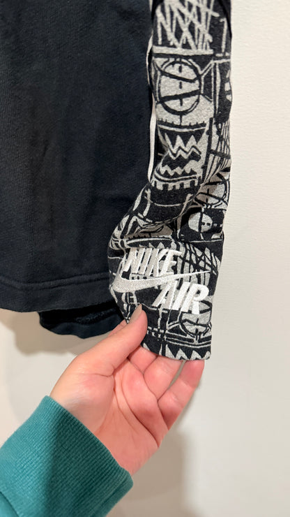 Nike Air Size M Black Fleece Graphic Panel Shorts