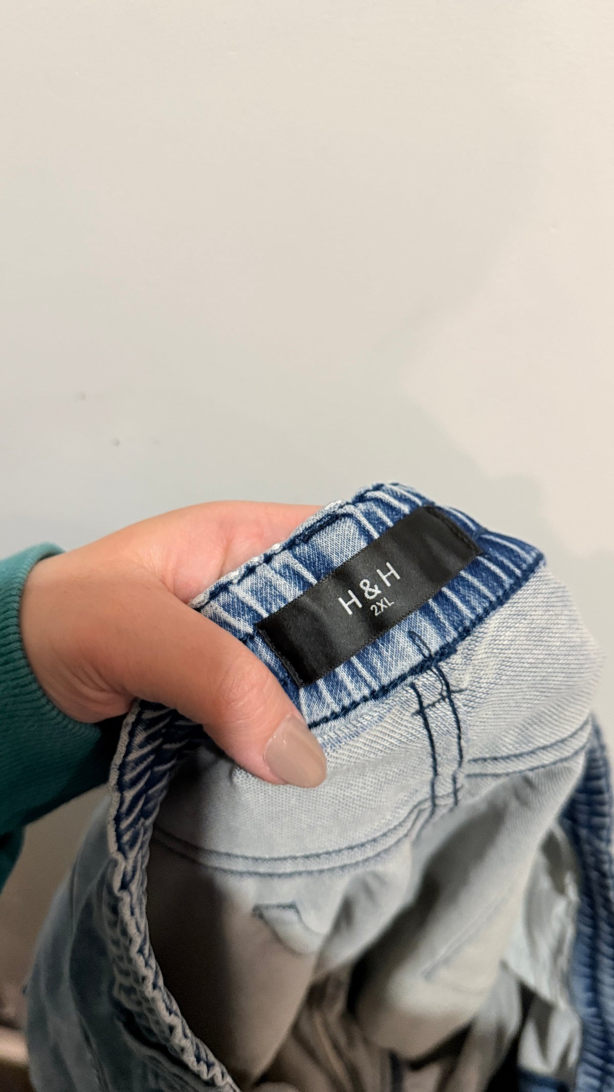 H&H Size 2XL Denim Jogger Shorts